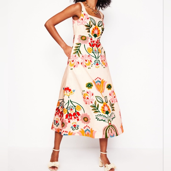 Boden Square Fit & Flare Dress - Picture 1 of 5